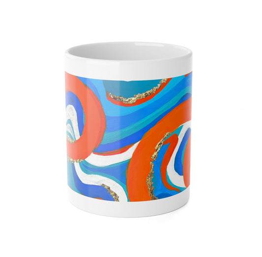 ABSTRACT Pattern Ceramic Mugs (11 Oz.)